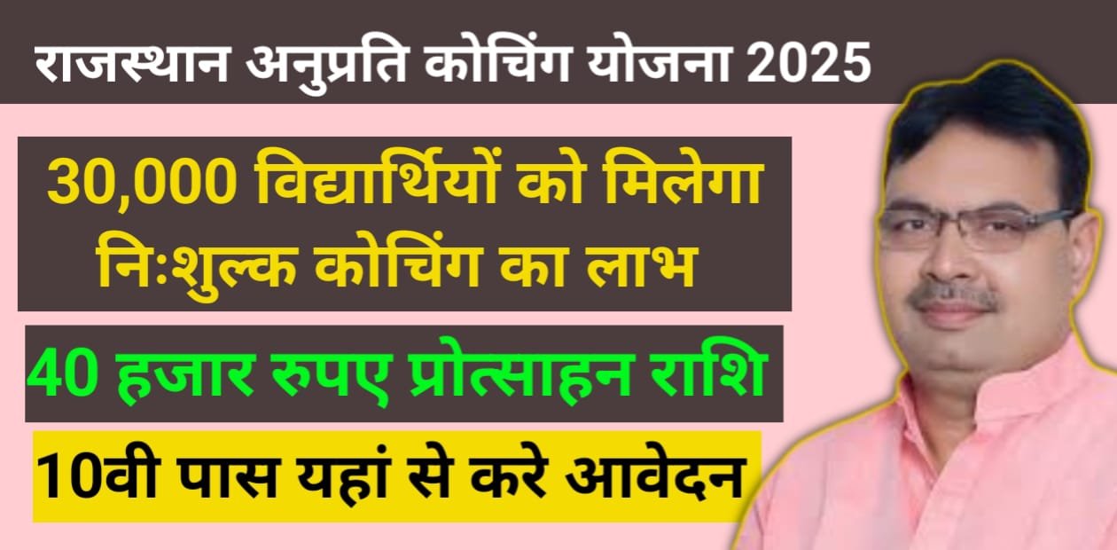 Rajasthan Anuprati Coaching Yojana 2025